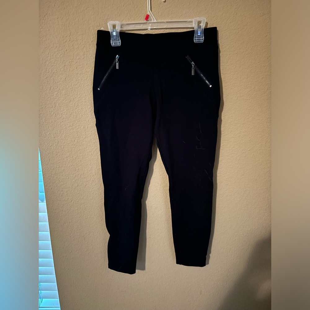 Size Small Black Matty M Straight Leg Pants Nylon Stretch Material